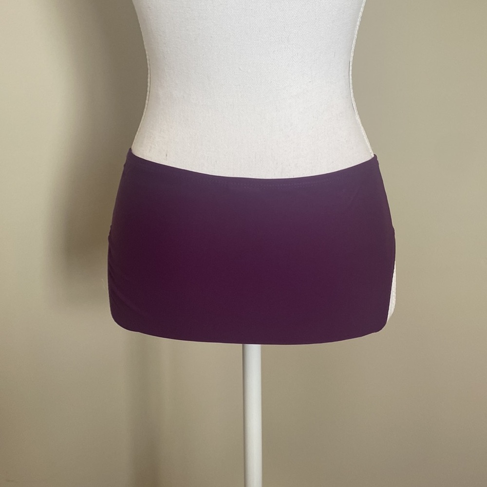 Purple Two-Piece Tankini with Adjustable Straps and Adjustable Ruching - Picture 10 of 12